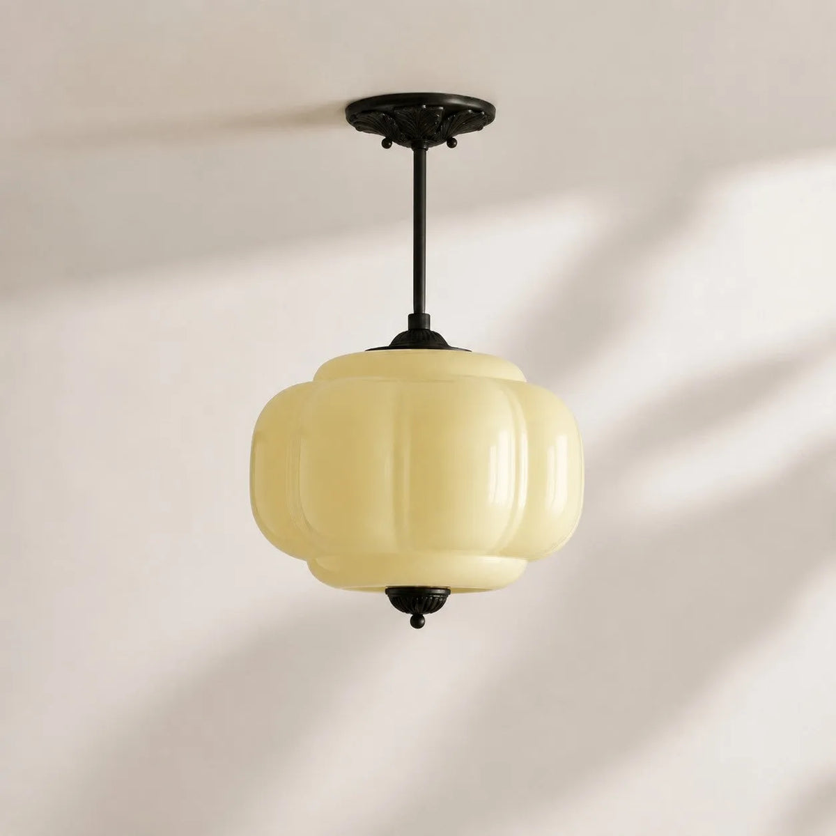 Scalloped Glass Pendant Light