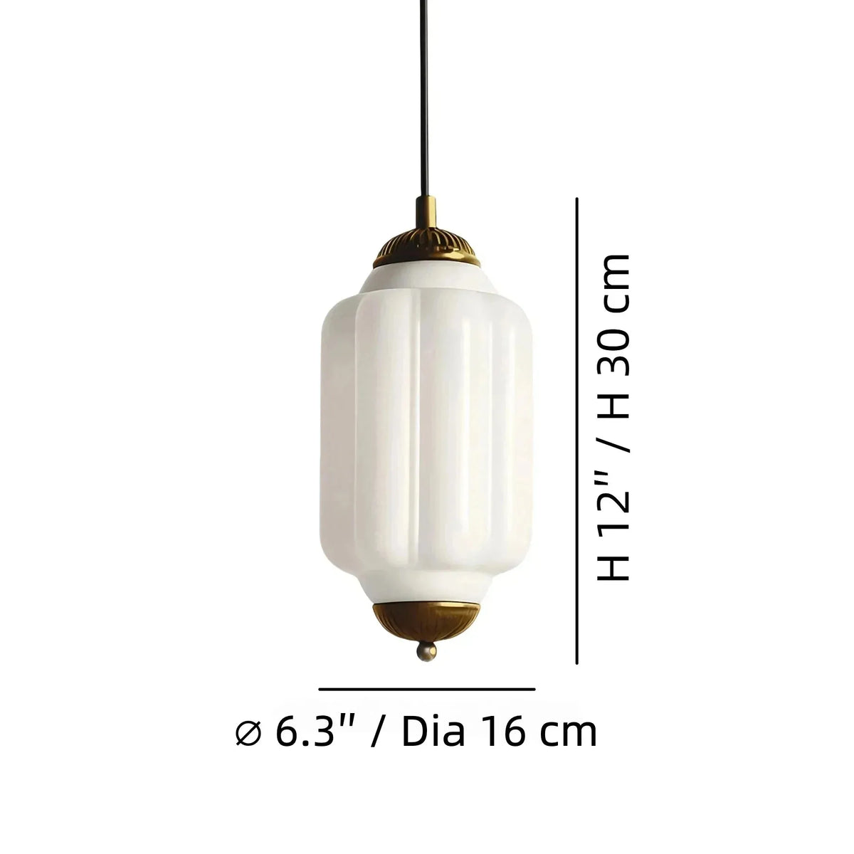 Scalloped Glass Pendant Light