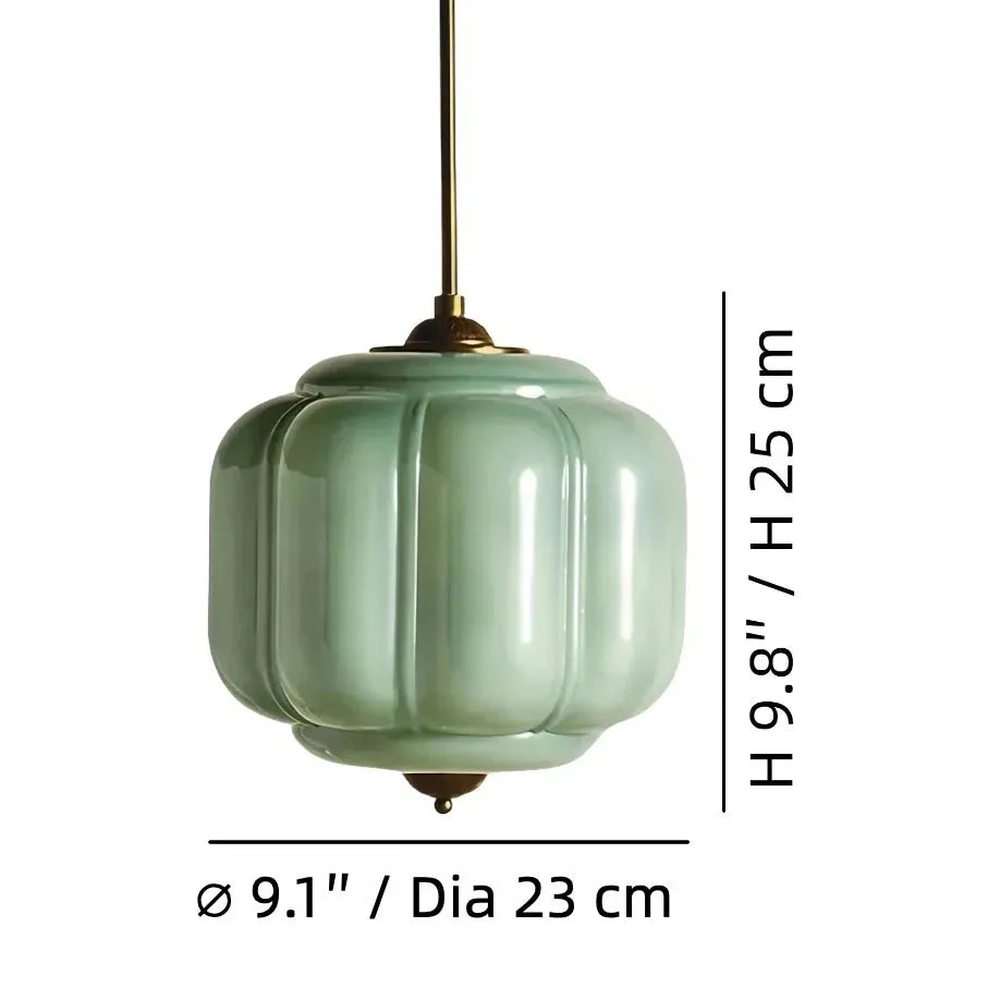 Scalloped Glass Pendant Light