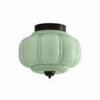 Scalloped Glass Semi-Flush Ceiling Light