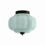 Scalloped Glass Semi-Flush Ceiling Light