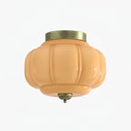 Scalloped Glass Semi-Flush Ceiling Light