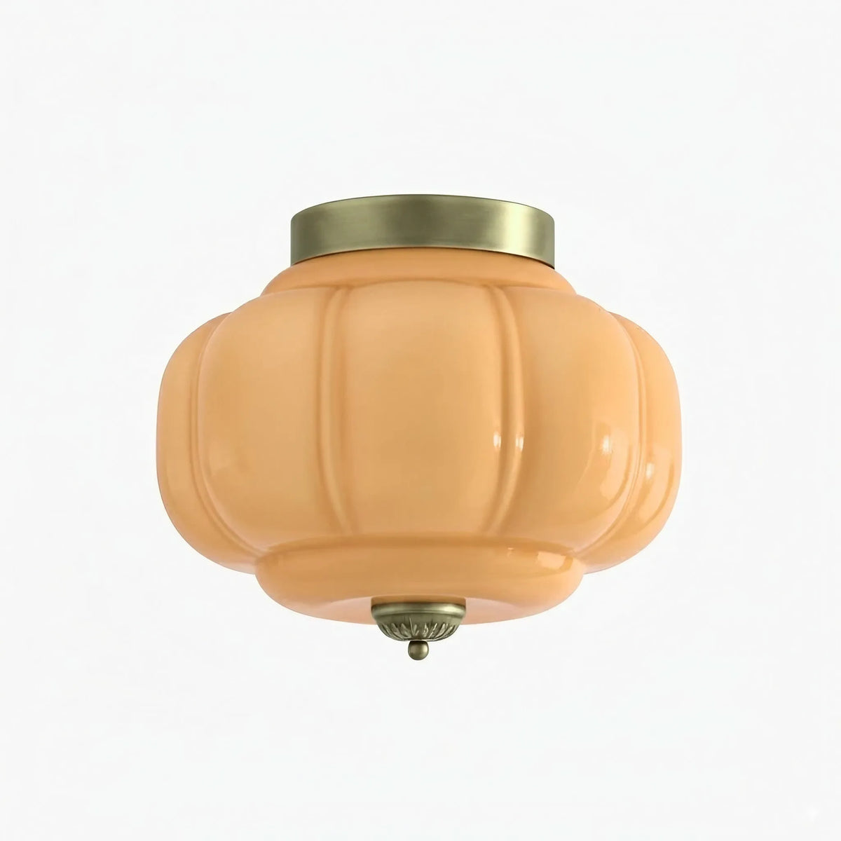 Scalloped Glass Semi-Flush Ceiling Light