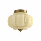 Scalloped Glass Semi-Flush Ceiling Light