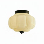 Scalloped Glass Semi-Flush Ceiling Light