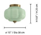 Scalloped Glass Semi-Flush Ceiling Light