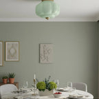 Scalloped Glass Semi-Flush Ceiling Light