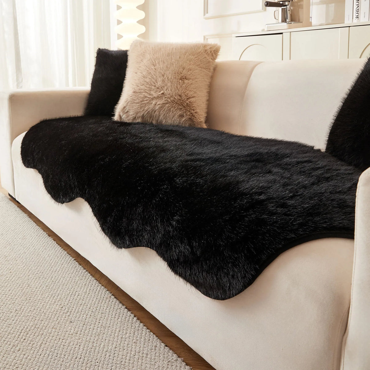 Scandi Faux Fur Sofa Seat Cover