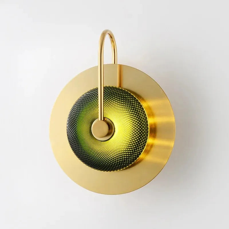 Scandinavian Brass Glass Wall Light