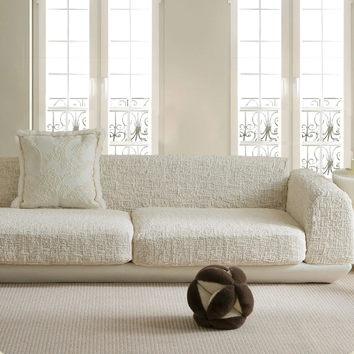 Sculpted Chenille Modular Sofa Cover