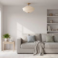 Silk Drum Semi-Flush Ceiling Light
