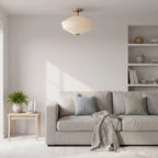 Silk Drum Semi-Flush Ceiling Light