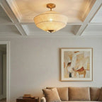 Silk Drum Semi-Flush Ceiling Light