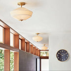 Silk Drum Semi-Flush Ceiling Light