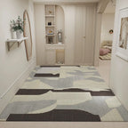 Silver Charcoal Mosaic Short Pile Rug
