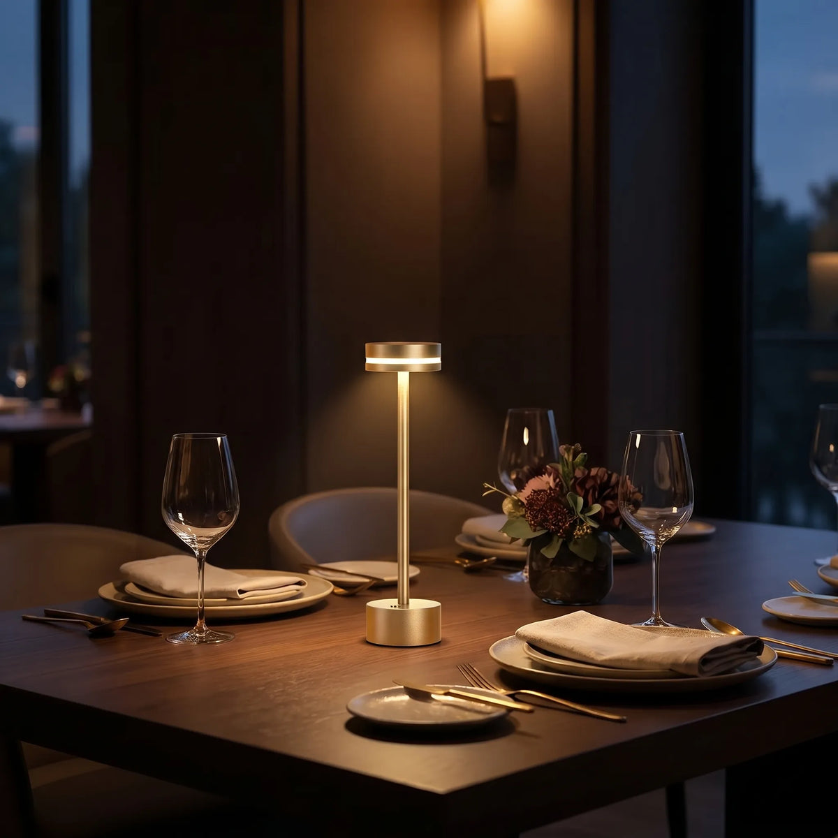 Slim Aluminium Touch Table Lamp