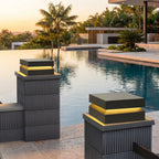 Slim Square Deck Pillar Light