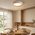 Slim Wood-Edge LED Ceiling Light