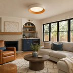 Slim Wood-Edge LED Ceiling Light