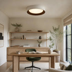 Slim Wood-Edge LED Ceiling Light