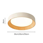 Slim Wood-Edge LED Ceiling Light