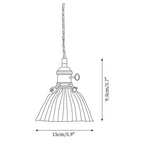 Small Glass Pendant Lamp, Brass