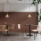 Small Glass Pendant Lamp, Brass