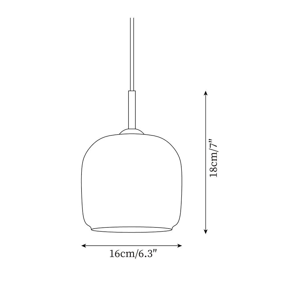 Smoke Glass Globe Pendant Light