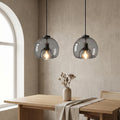 Smoke Grey Glass Dome Pendant