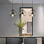 Smoke Grey Glass Dome Pendant