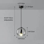 Smoke Grey Glass Dome Pendant