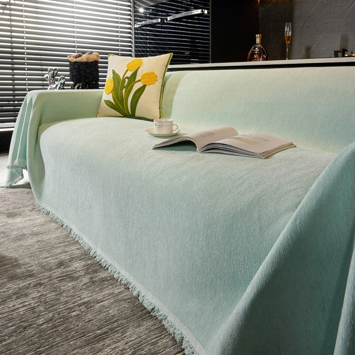 Smooth Chenille Playful Sofa Cover