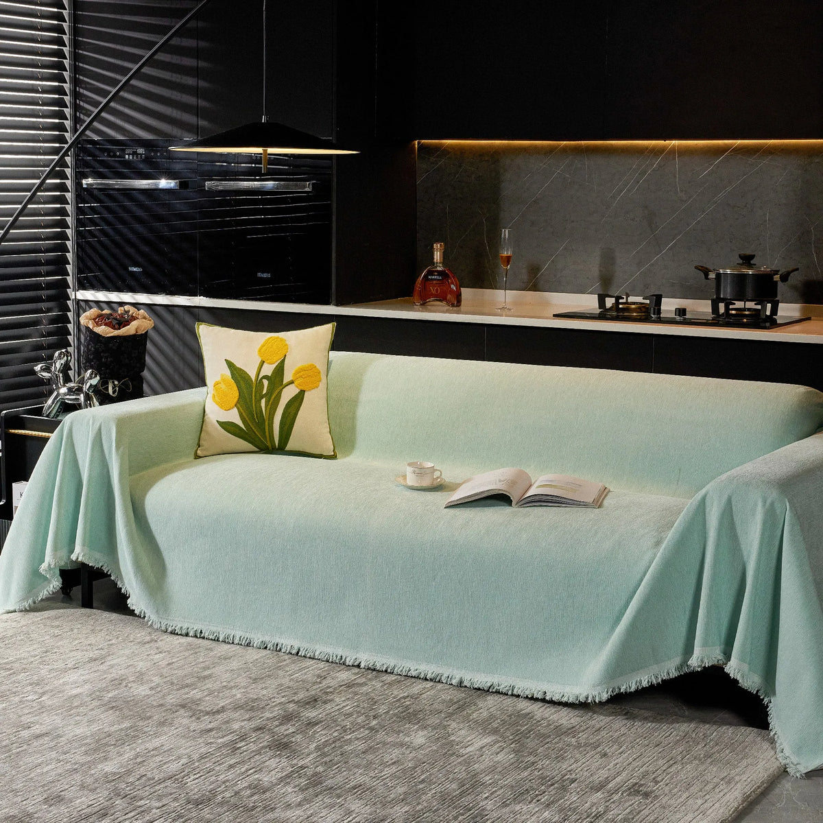 Smooth Chenille Playful Sofa Cover