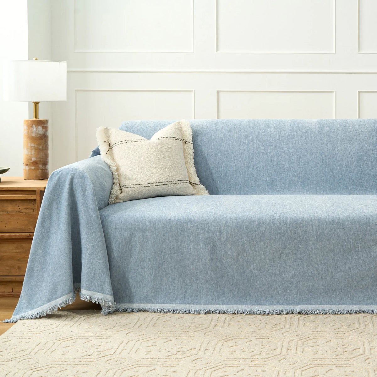 Smooth Chenille Playful Sofa Cover