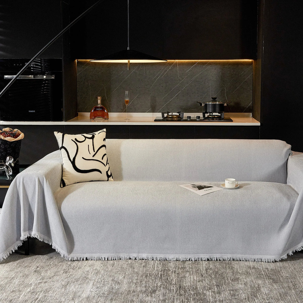 Smooth Chenille Playful Sofa Cover