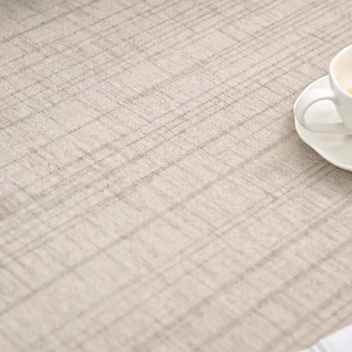 Soft Beige Border Area Rug