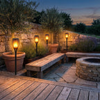 Solar Flickering Flame Torch Lights