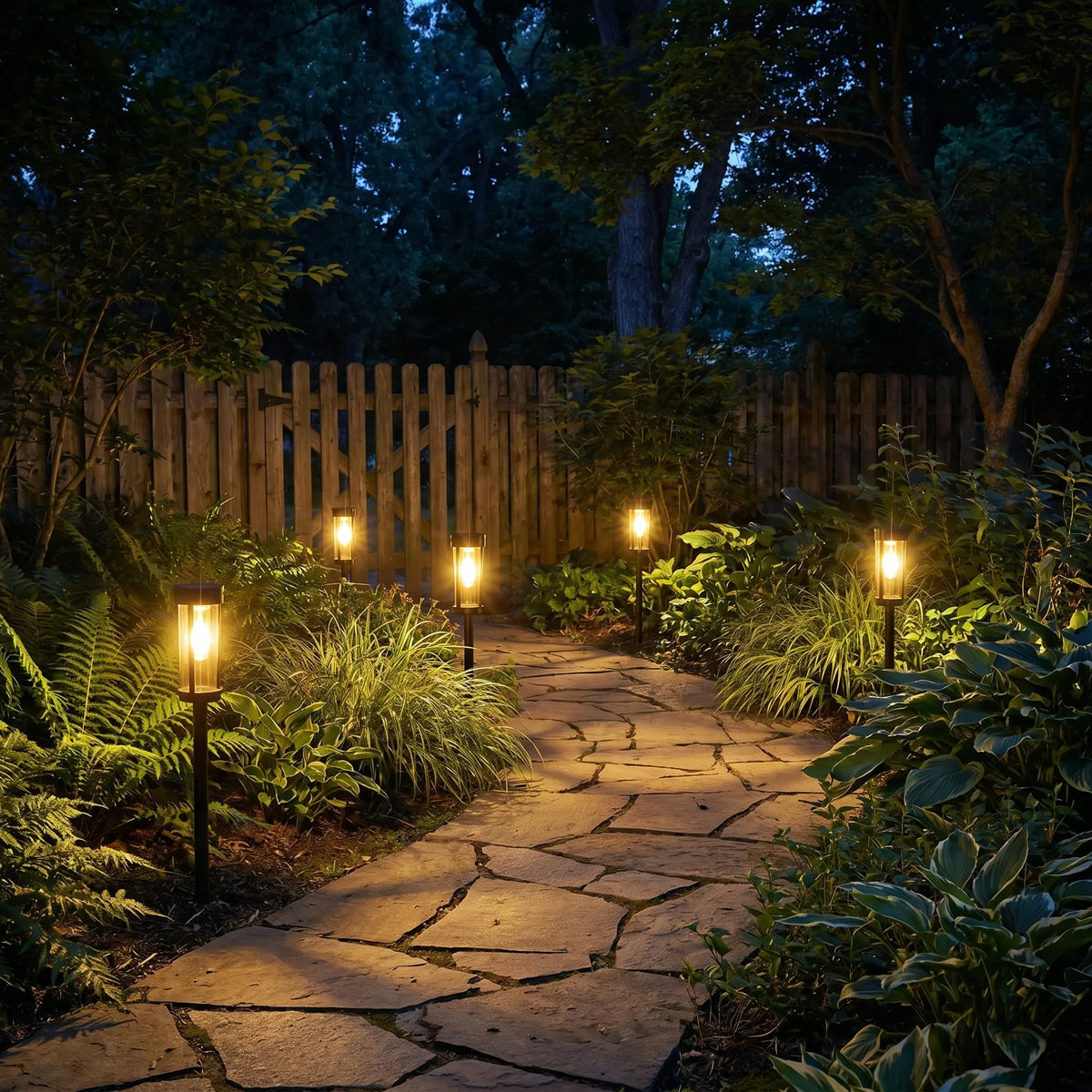 Solar Garden Torch Spike Lights