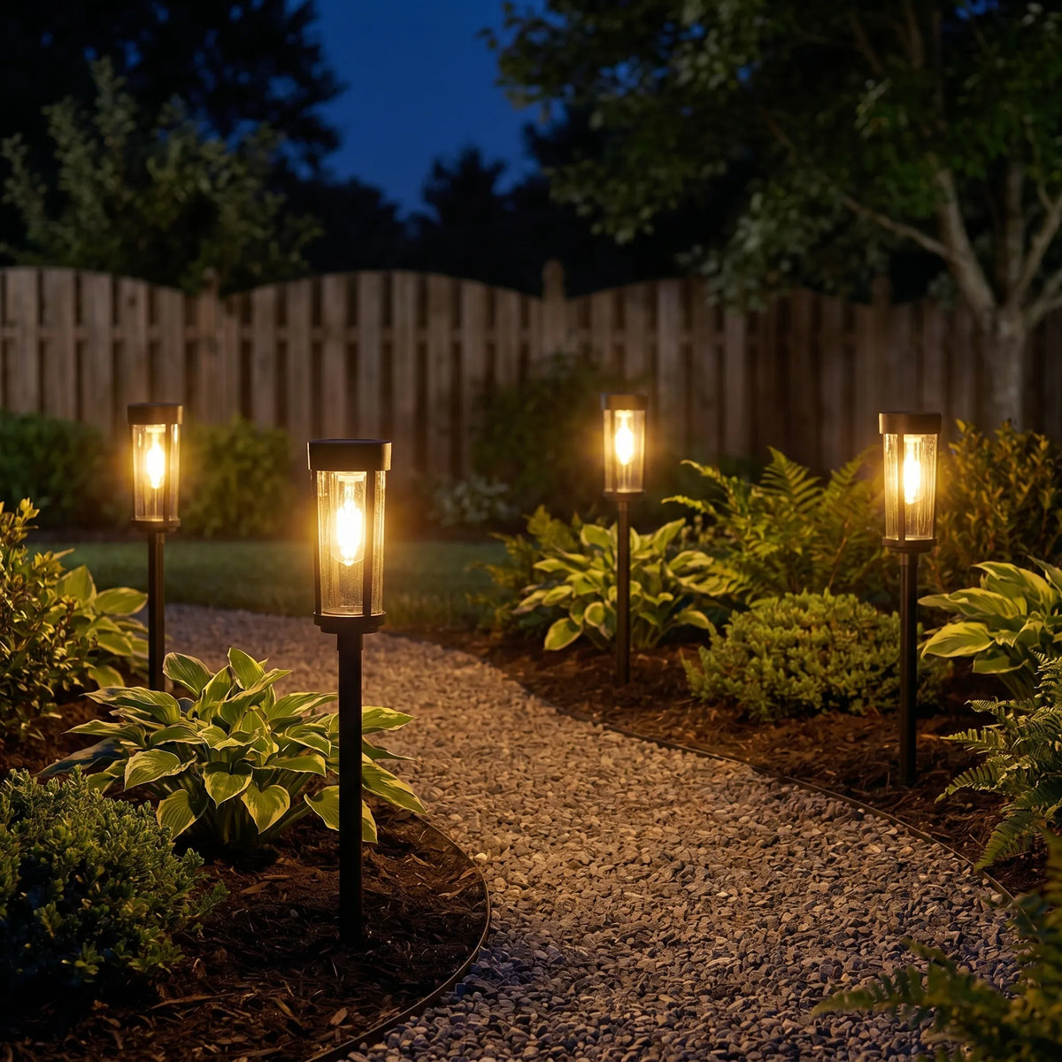 Solar Garden Torch Spike Lights
