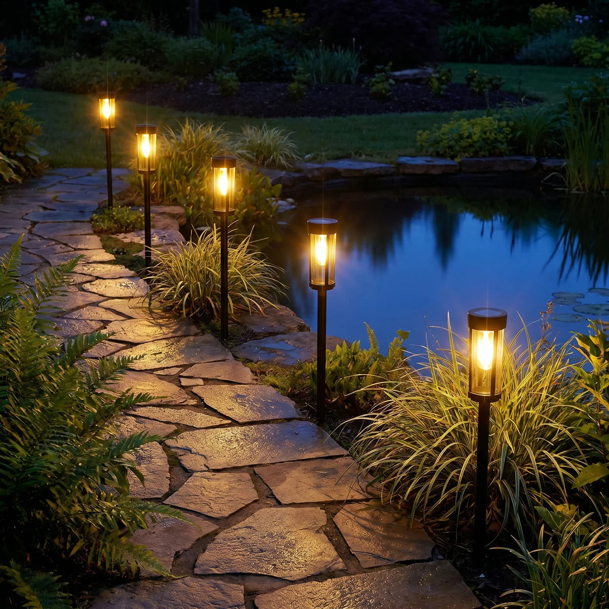 Solar Garden Torch Spike Lights