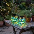 Solar Glass Mosaic Lantern
