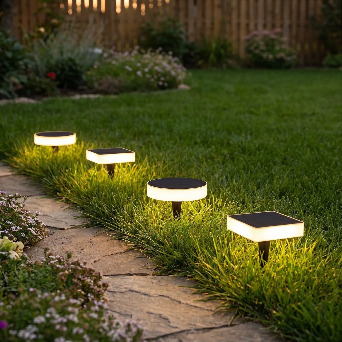 Solar Ground Disc Light