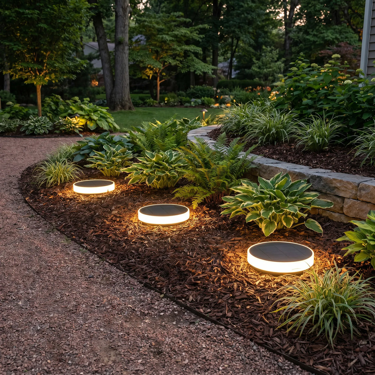 Solar Ground Disc Light