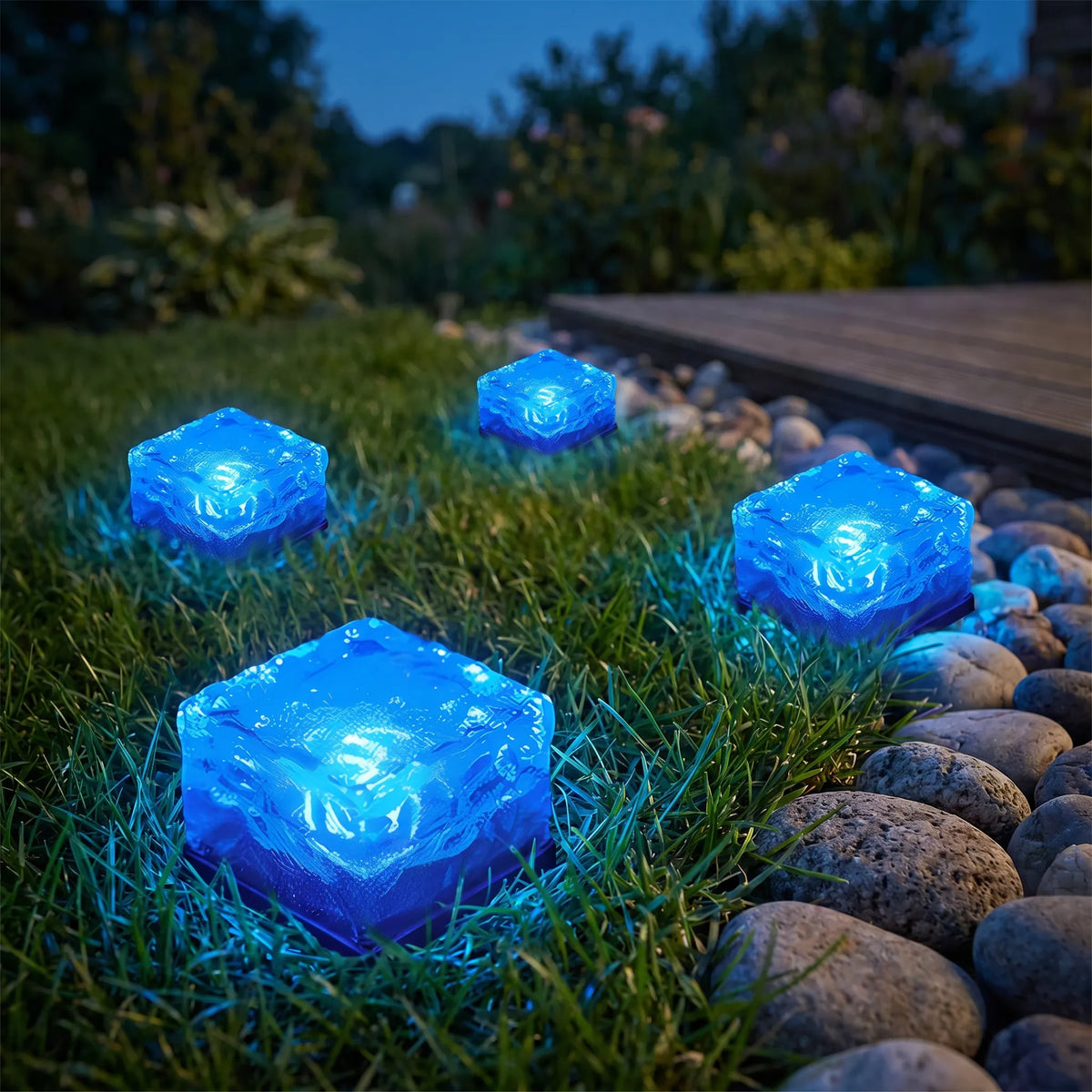 Solar Ice Cube Step Light