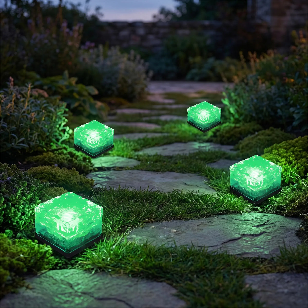 Solar Ice Cube Step Light