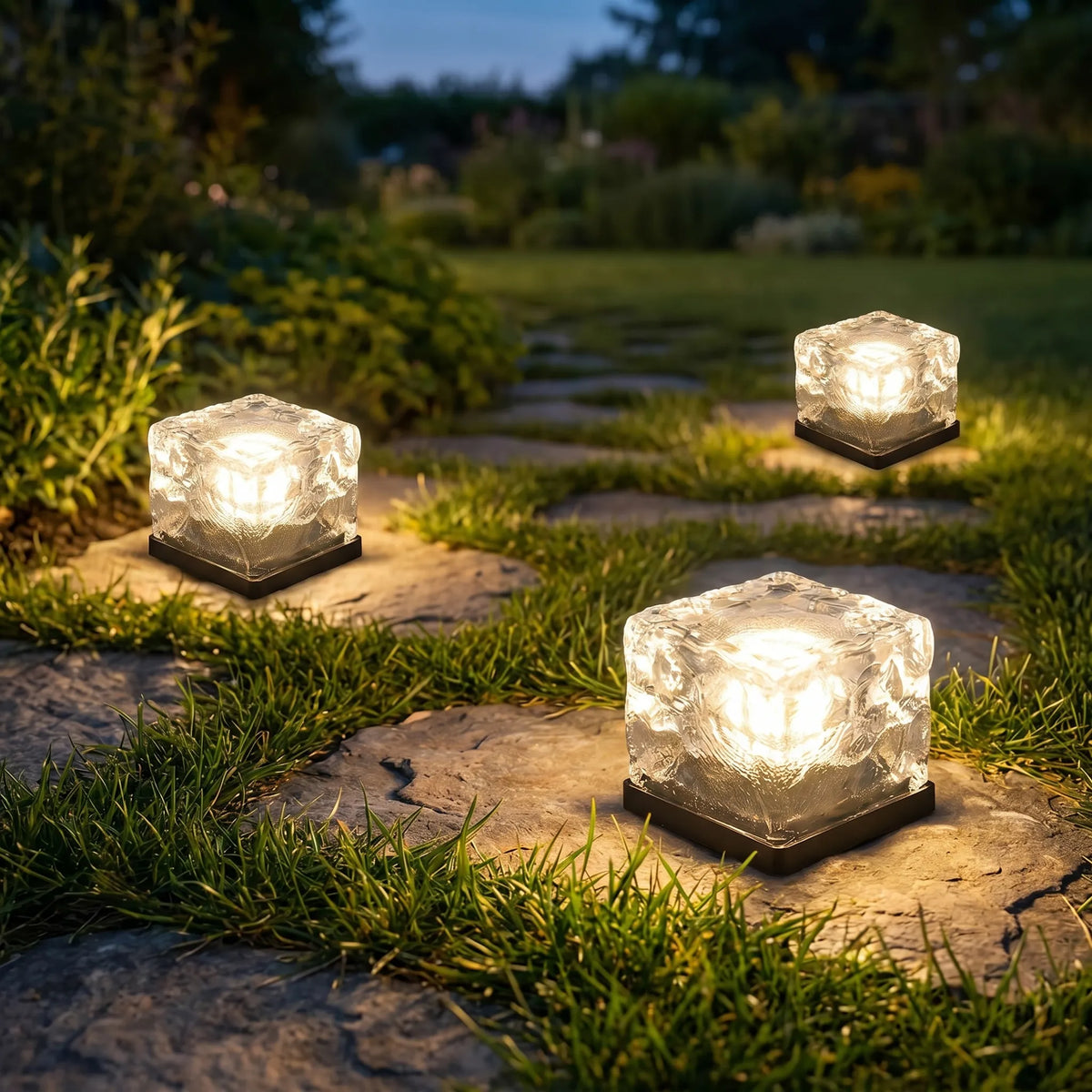 Solar Ice Cube Step Light