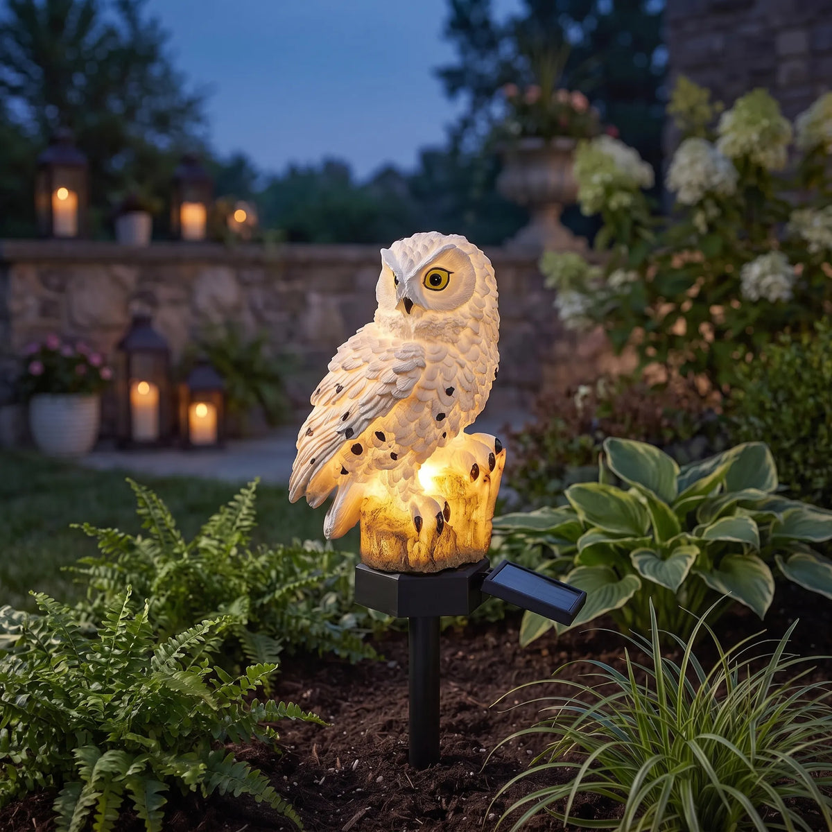 Solar Owl Garden Stake Light