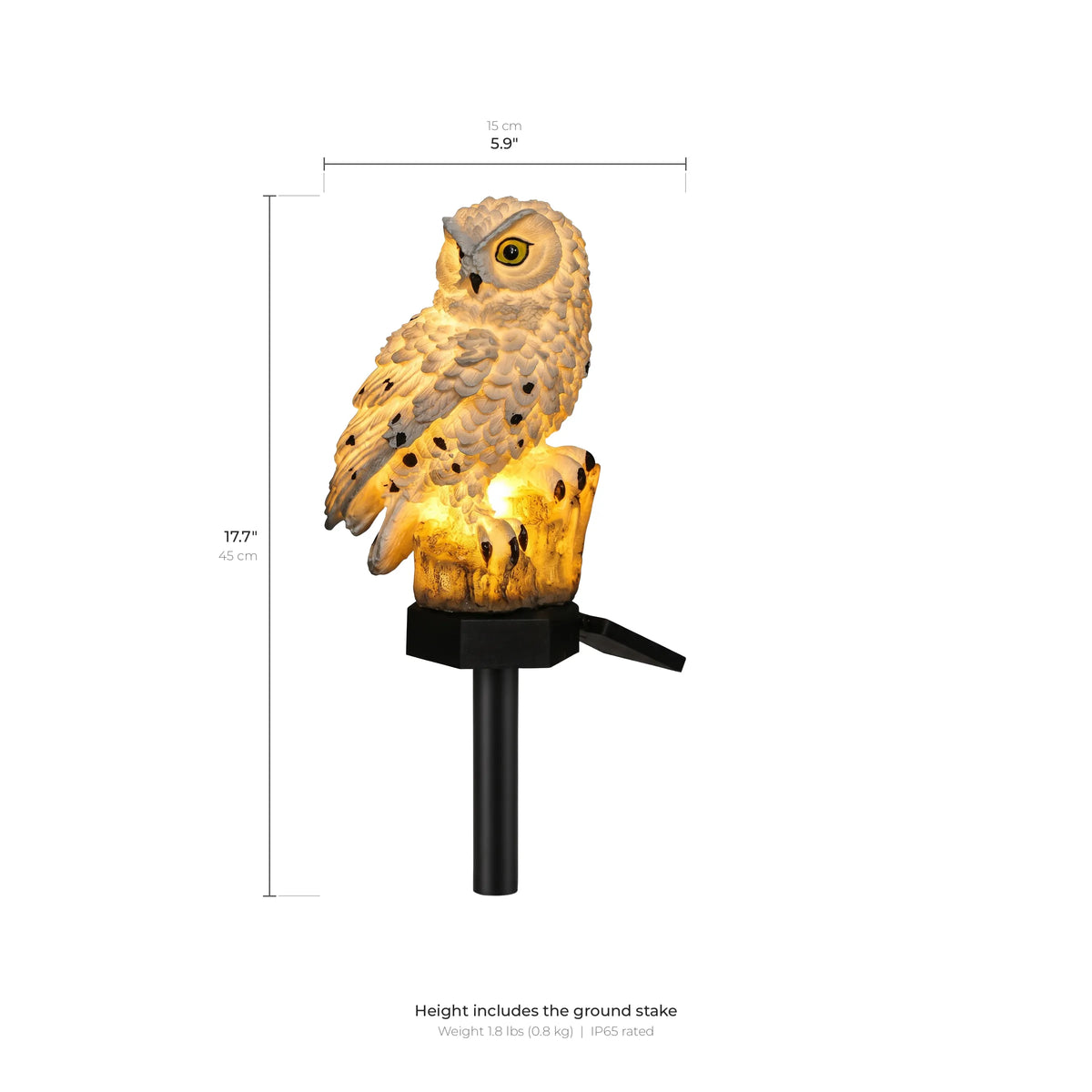 Solar Owl Garden Stake Light