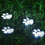Solar Paw Print Path Lights