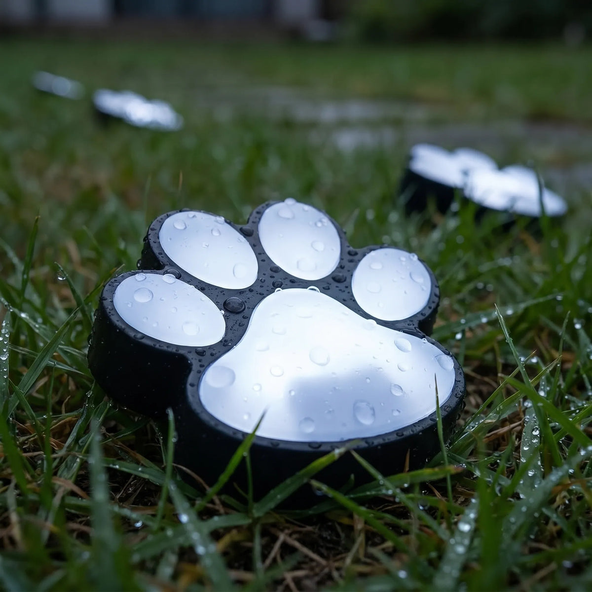 Solar Paw Print Path Lights